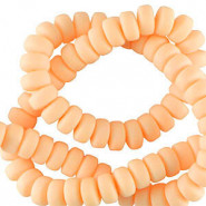 Polymeer kralen rondellen 7mm - Coral orange